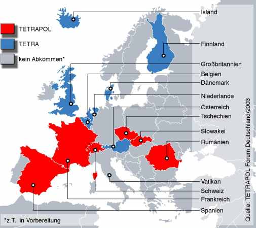 Public Safety and Security Networks in Europe (without Sweden using TETRA)TetrapolGraphic03